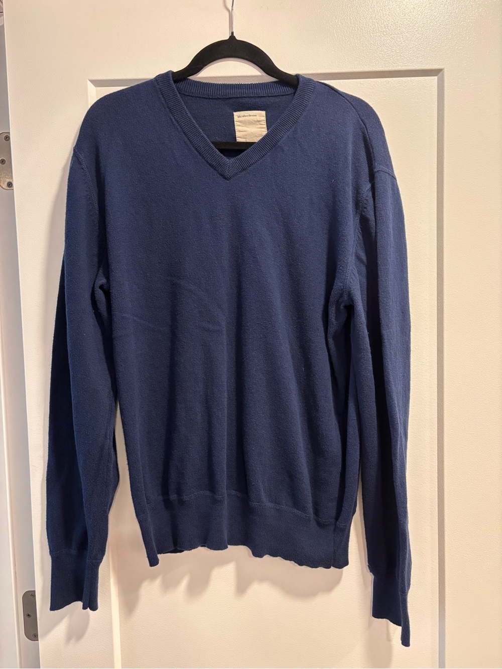 Life After Denim Men's V-Neck Sweater - Navy Blue